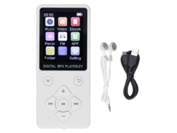 Reprodutor MP3 MP4 Portátil com Tela Colorida 1.8 Polegadas Bluetooth 5.0 64gb Branco Hifi