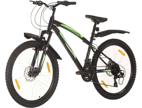 Bicicleta de Montanha VIDAXL Preto - Velocidades: 21 - 42 cm (26'')