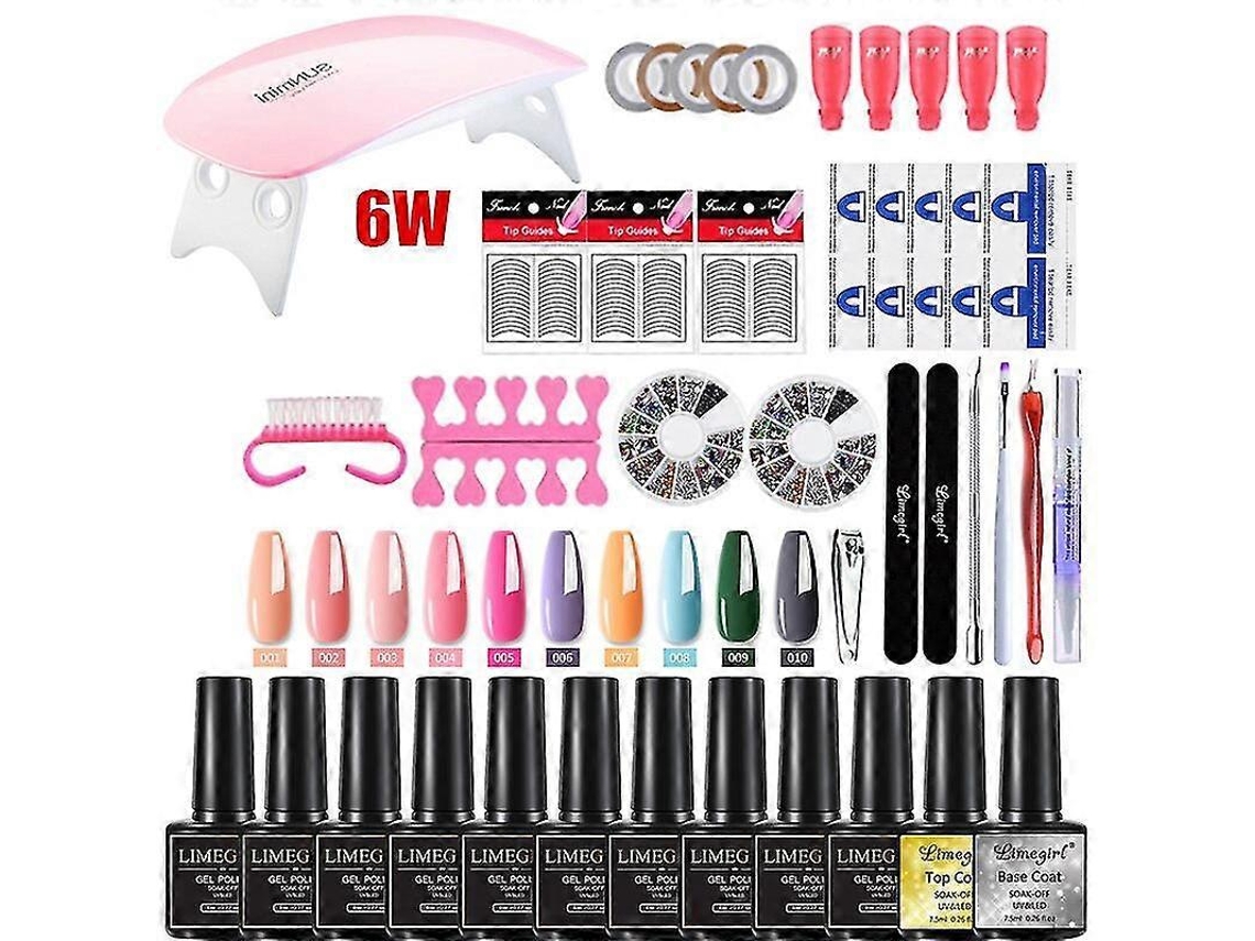 Conjunto De Manicure Para Secagem De Unhas, 12/6 Tipos De Esmaltes, Com Furadeira E Lâmpada Ly Ebike