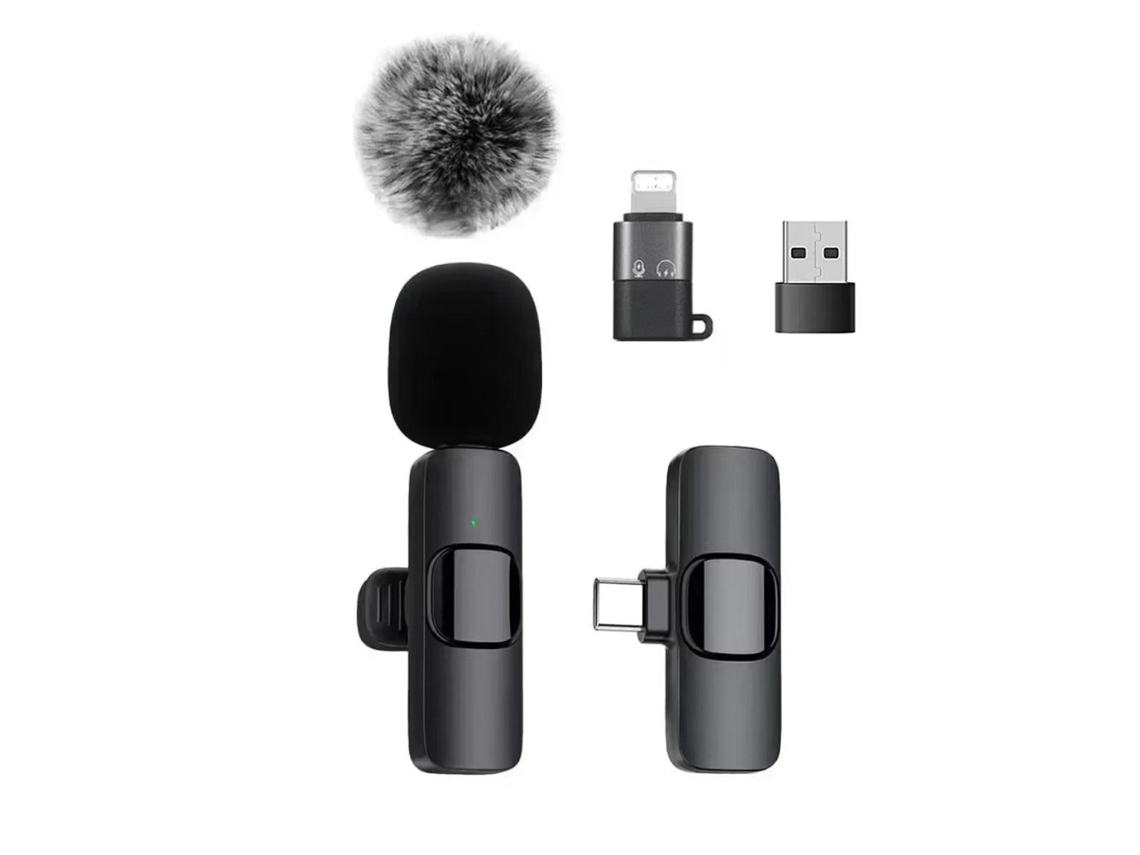 Mini Microfone Sem Fio Profissional Para Iphone Microfone Bt De Lapela Gravação Vídeo, Podcasting E Criador Conteúdo Aquaforge