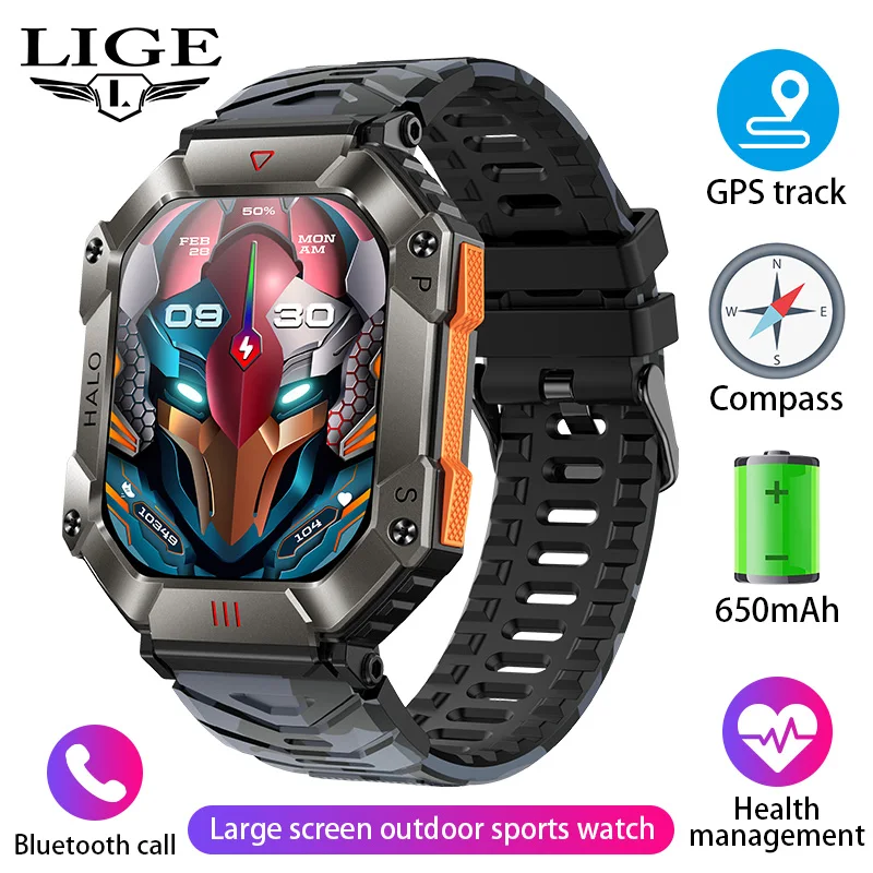 Smartwatch MDUG, chamadas Bluetooth, compatível com Android e iOS, rosa