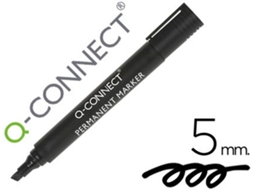 Marcador Q Connect Permanente Preto Ponta Biselada 5.0mm Vendas Múltiplos 10