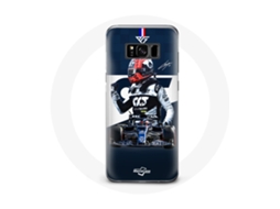Capa para Samsung Galaxy S8 plus Fórmula 1 Max Verstappen Piloto de corrida F1 azul