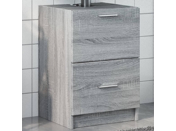 Vidaxl Armário De Lavatório 40x37x59 Cm Derivados Madeira Cinza Sonoma