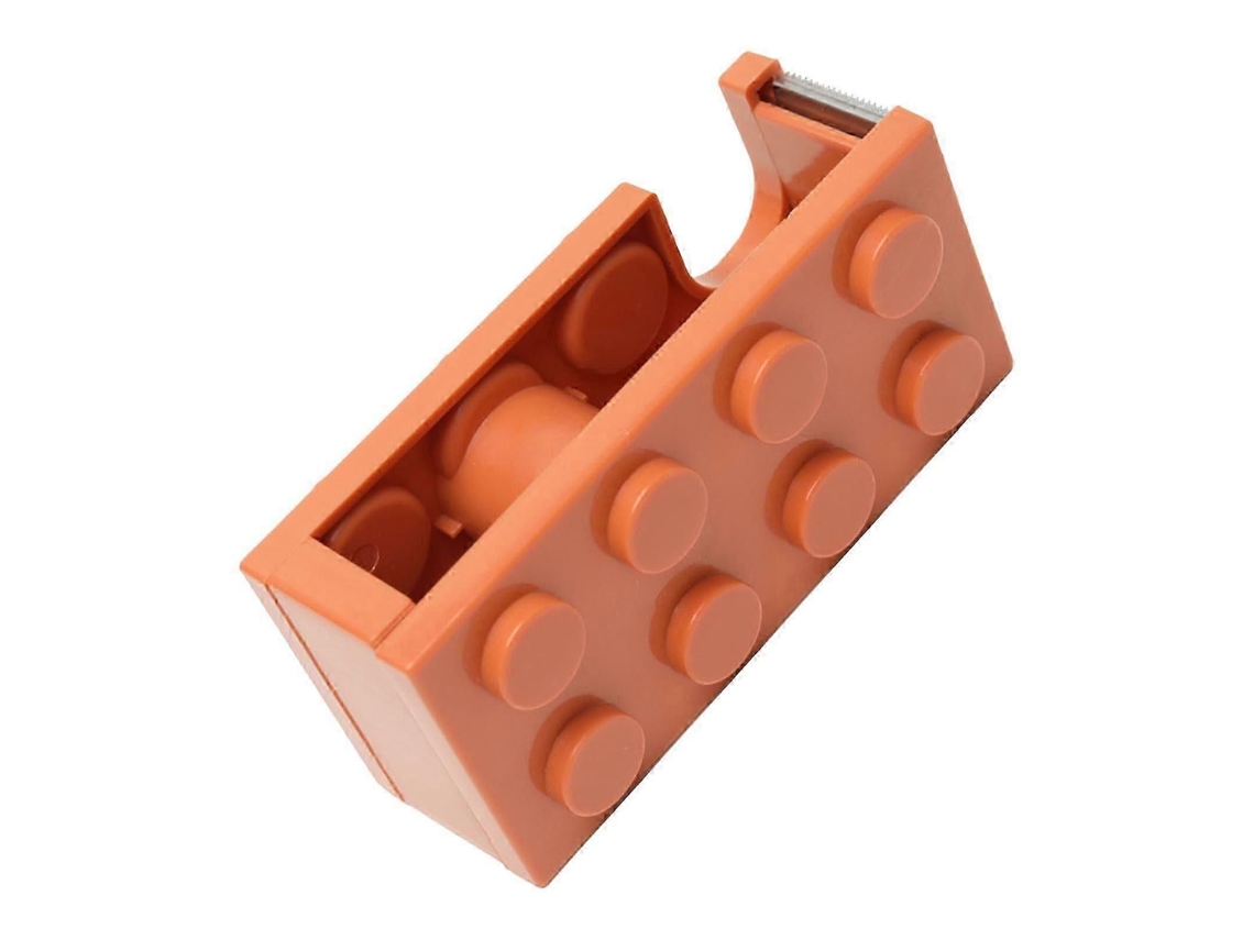 Dispensador de Fita Adesiva em Formato Bloco Construção, Suporte para Mesa. GOKOCO