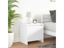 Vidaxl Mesa De Cabeceira 45x34x44,5 Cm Aglomerado Branco