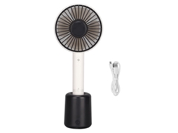 Ventilador Portátil Usb Recarregável Com 3 Velocidades, Oscilação Automática, Alimentado Por Bateria, Mini Ventilador De Viagem, Preto