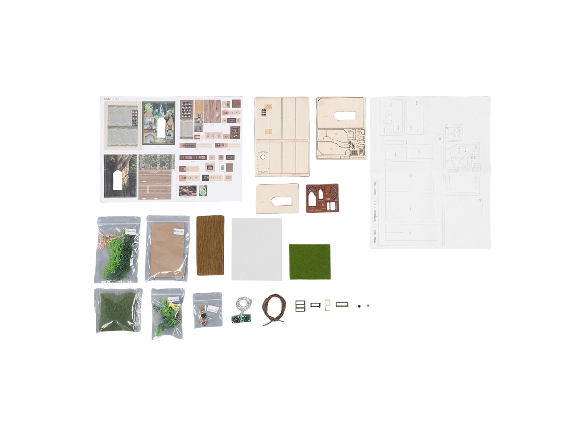 Baok-kit De Casa De Madeira Diy Com Luz Led Para Montar Decoração De Mesa Em Miniatura