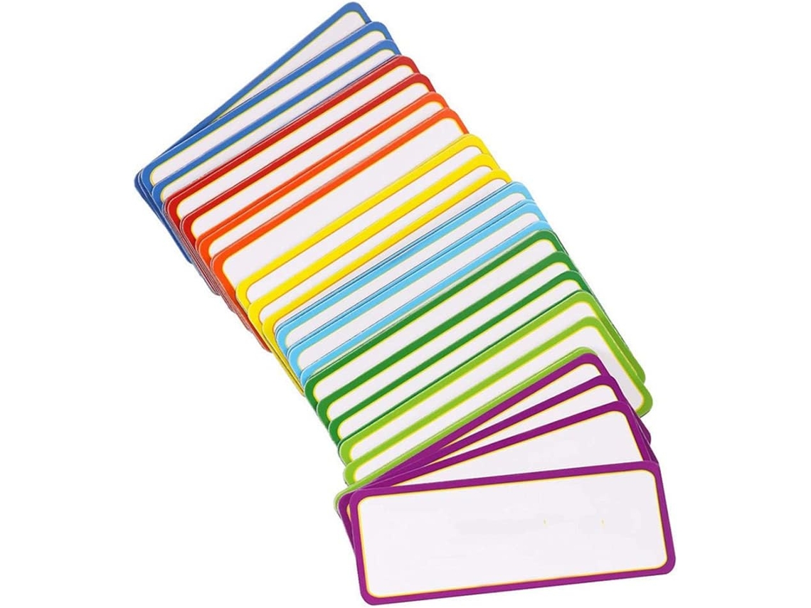 Conjunto de 54 Ímãs para Quadro Branco, 9 Cores, 29 X 79 Mm, Ímã para Escrever, Fm BRILVIBERA