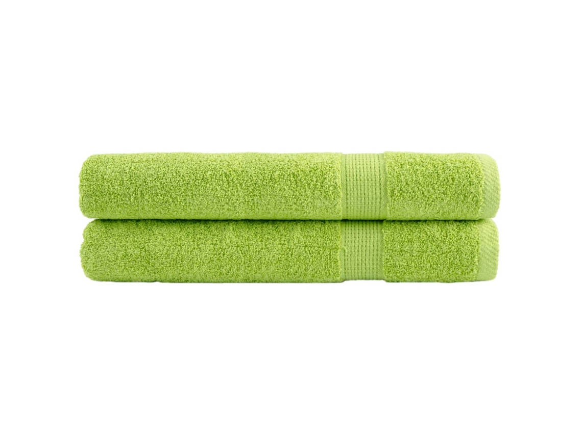 Toalhas Premium Solund, 2 Unidades, Verde Maçã, 100x200 Cm, 600 G/m BRILVIBERA