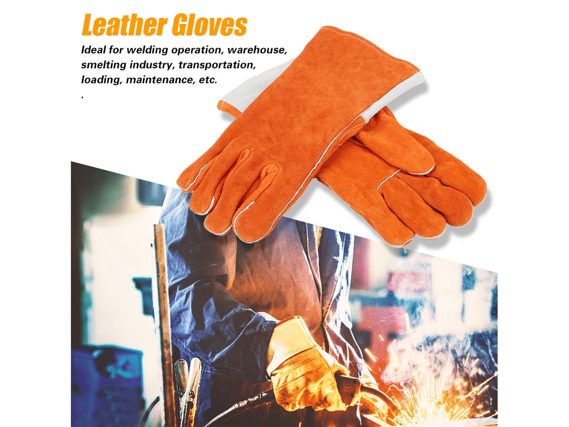 Luvas De Soldadura Em Cabedal Cowhide Com Proteção Térmica - Laxiscreed