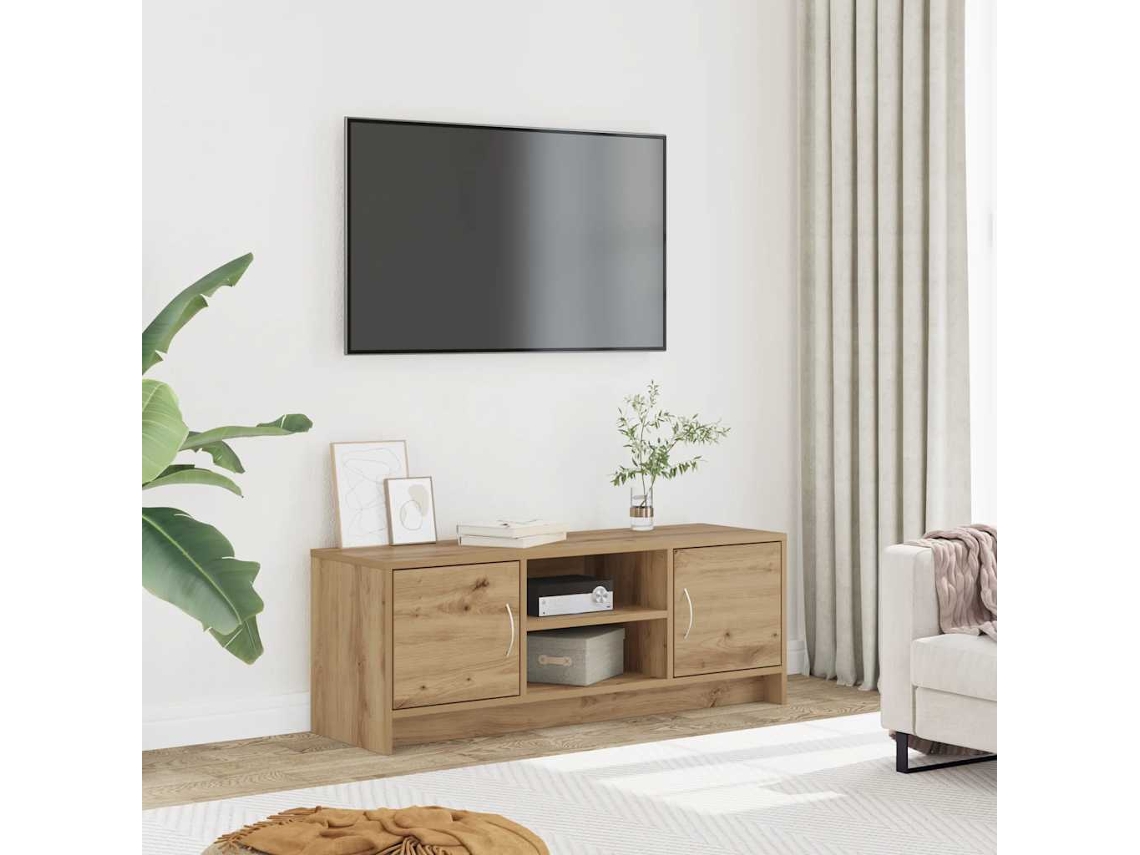 Vidaxl Móvel Tv 102x30x37,5 Cm Derivados De Madeira Carvalho Artisiano