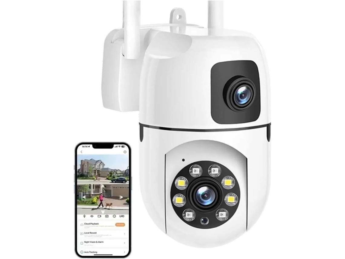 Câmera Ip de Lente Dupla de 4mp, Wi fi, Sem Fio, Proteção de Segurança SFUSHOS