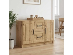 Vidaxl Buffet Carvalho Arttisan 89 X 34,5 X 57 Cm Derivados De Madeira