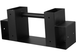Suporte para Lenha em Metal Preto, Estável e Compacto, para Uso Externo. SFUSHOS