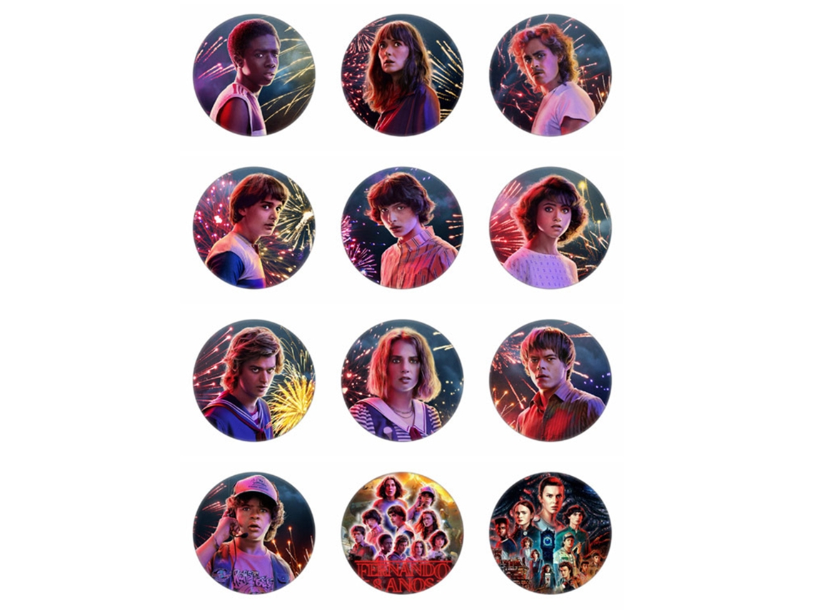 Conjunto De Pins De Esmalte De Stranger Things Brilvibera