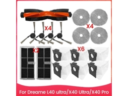 For L40 Ultra/x40 Ultra/x40 Pro Vacuum Cleaner Spare Parts Main Side Brush Hepa Filter Mop Cloth Du