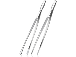 Pinça Extra Longa De Aço Inoxidável Para Cozinha, 30cm, Pinça Fina Para Alimentos, Frutos Do Mar E Churrasco