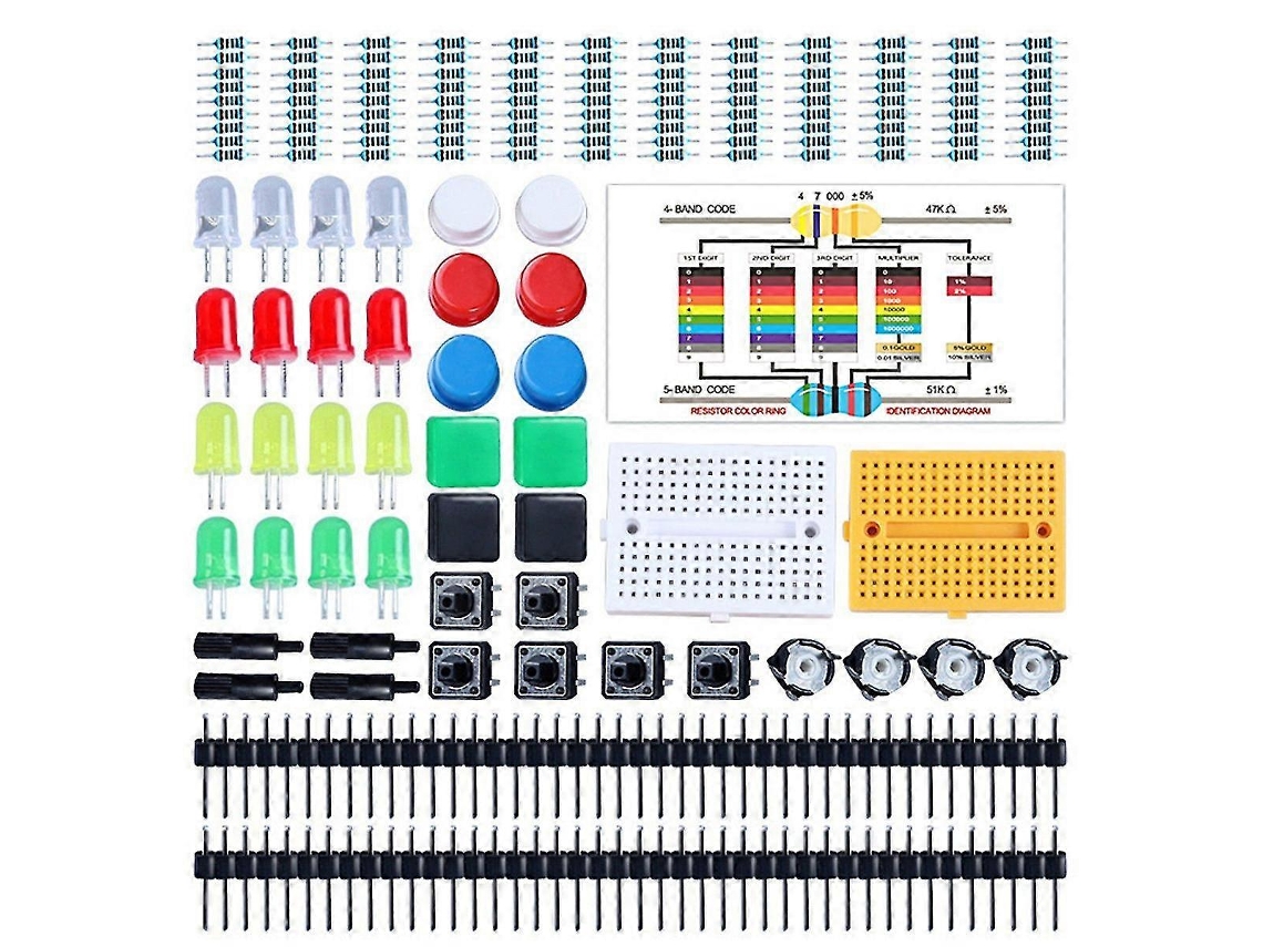 Conjunto De Componentes Eletrónicos Para Aprendizagem