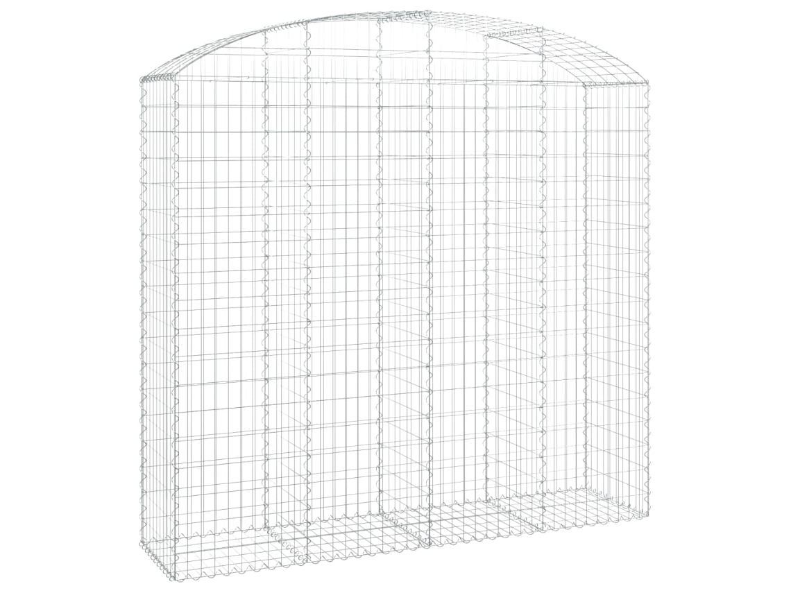 Gabion Basket, Gabion Baskets Vidaxl Prateado Ferro (200 X 50 X 180/200 Cm)