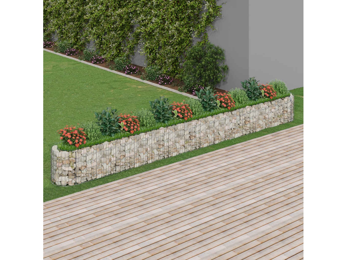 Vidaxl Canteiro Elevado/cesto Gabião 540x50x50 Cm Ferro Galvanizado