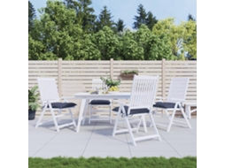 Vidaxl Almofadões Cadeira 4 Pcs 50x50x7 Cm Tecido Oxford Azul-marinho