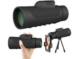 Telescópio Monocular 10x42 Hd Tripé Adaptador Smartphone Observação Pássaros Caça Caminhada Acampamento Viagens Preto Bestvite