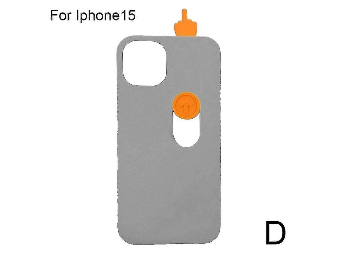 Deslizante Middle Finger Phone Case Engraçado Spoof Phone Case Para Iphone 15 Series
