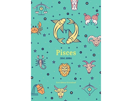 Livro Pisces Zodiac Journal de Cerridwen Greenleaf (Inglês)