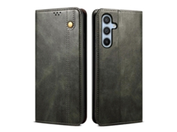 Capa De Couro Com Textura Crazy Horse Para Samsung Galaxy M54 Oil Wax