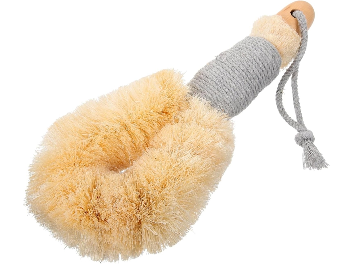Escova De Banho Fibra Natural Com Cabo Longo, Esfoliante Corporal, Escova Ergonômica Para As Costas Limpeza E Massagem