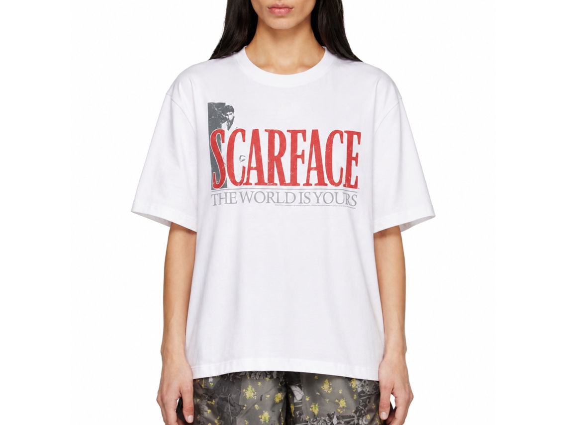 Rockinstone Scarface Movie The World Diy White Adult T-shirt Size:xxxl