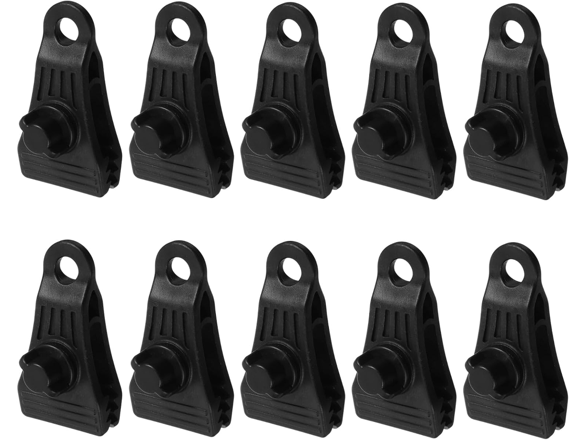 Inoomp Kit de 10 Presilhas de Plástico para Tenda,s À Chuva e Ao Vento, Portáteis para Camping, Caminhadas e Coberturas CHABERLU