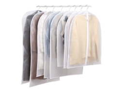Capa Transparente Para Roupas Com Zíper, 4 Tamanhos