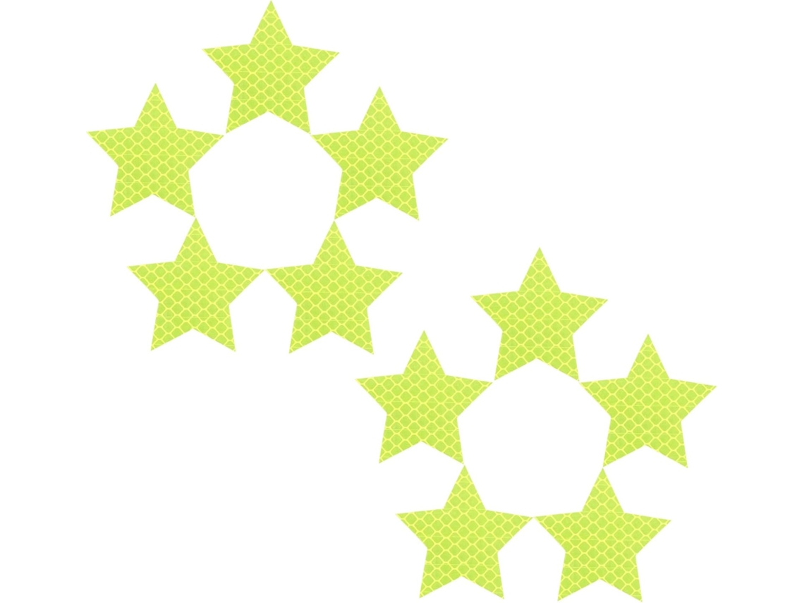 Adesivos De Estrela Refletivos Verdes, Sinalização Adesiva
