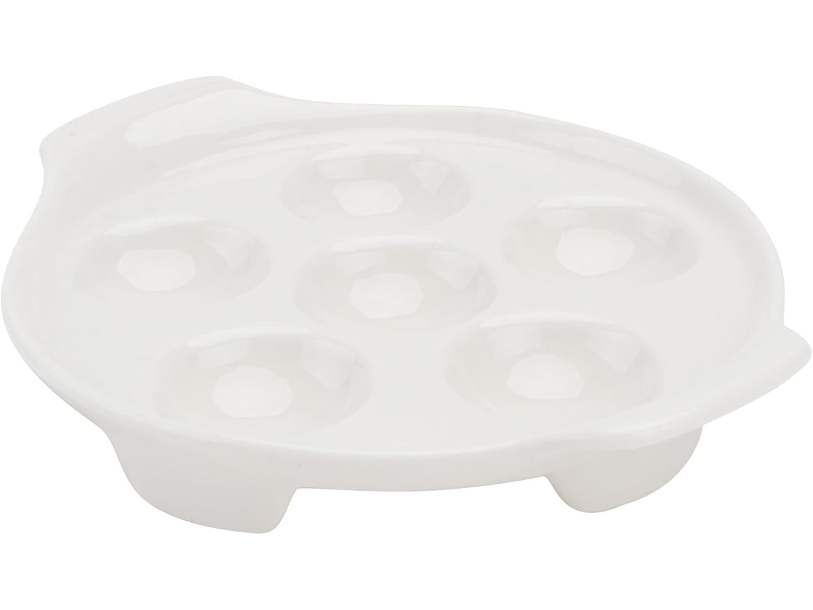 Prato De Cerâmica Resistente Em Formato De Caracol, Com 6 Furos, Ideal Para Churrasco E Para Servir.