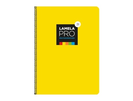 Caderno Lamela Amarelo A4 5 Unidades