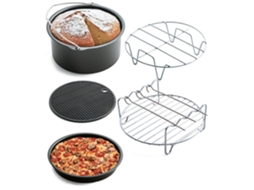Acessórios Para Airfryer Forma Para Bolo, Prato Para Pizza, Conjunto De 5 Peças Slowmoose