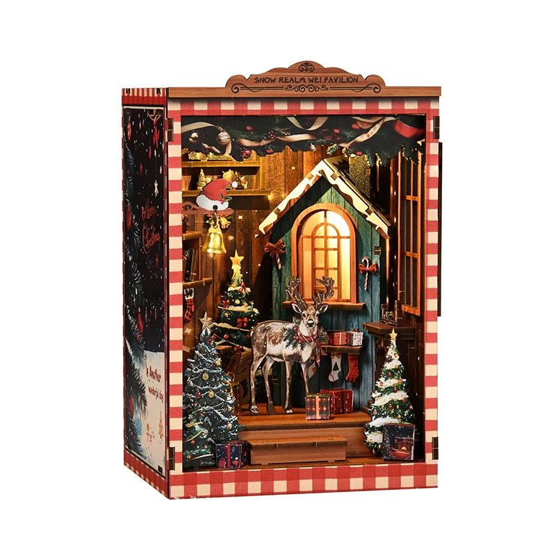 Mini Cantinho De Leitura Faça Você Mesmo Bola De Neve - Conjunto De Modelo De Quebra-cabeça 3d Para Montar Casa