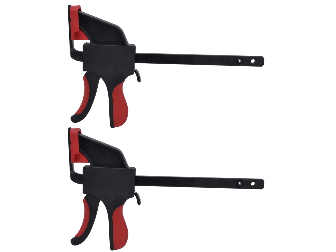 Yuru 2pcs Conjunto de Garras F Automáticas Trilha Rápida de uma Mão Aço Carbono 45 Pa6 Nylon para Carpintaria
