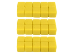 Conjunto de Dados Business 30 Peças Brancas 16mm de 6 Lados para Ensino S/MARCA