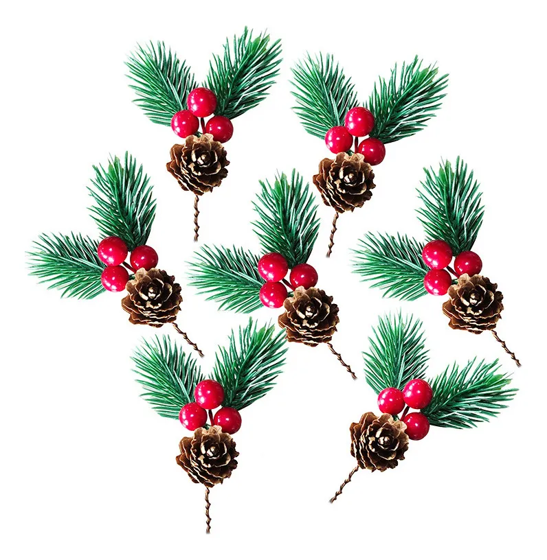 Novo 10 Peças Enfeites De Árvore De Natal Decoração Galhos Frutasvayotoy