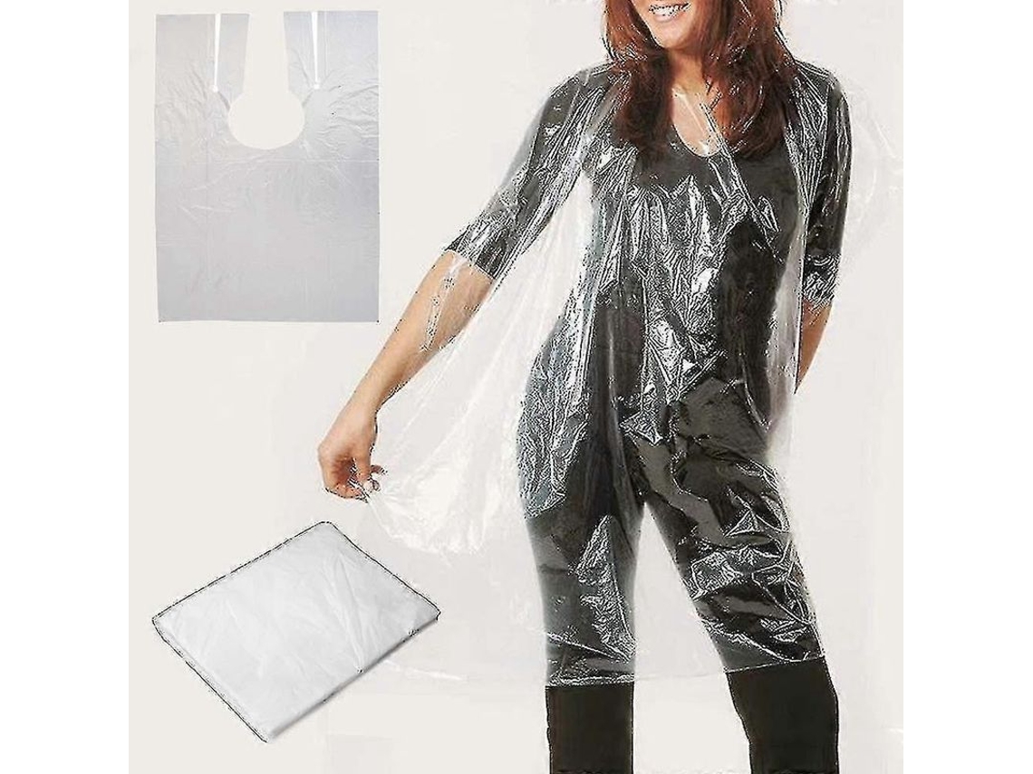 2026 100 Capas Desecháveis para Cabeleireiro 90x120cm Plástico Impermeável para Adultos e Crianças Cortar Cabelo Salão e Casa