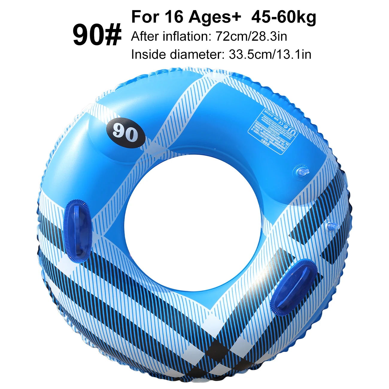 (90 Azul) 1 Boia Inflável Para Adulto Com Alça, Boia Redonda Para Piscina