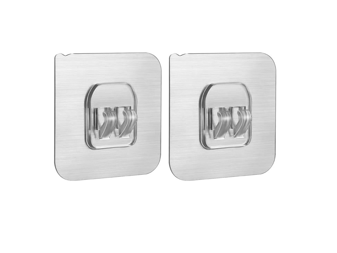 2pcs Ganchos Autoadesivos Transparentes com MARCA
