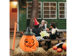 Abóbora Jack o' lantern Led com Som Vassoura para Halloween Decor Festas Jardim S/MARCA