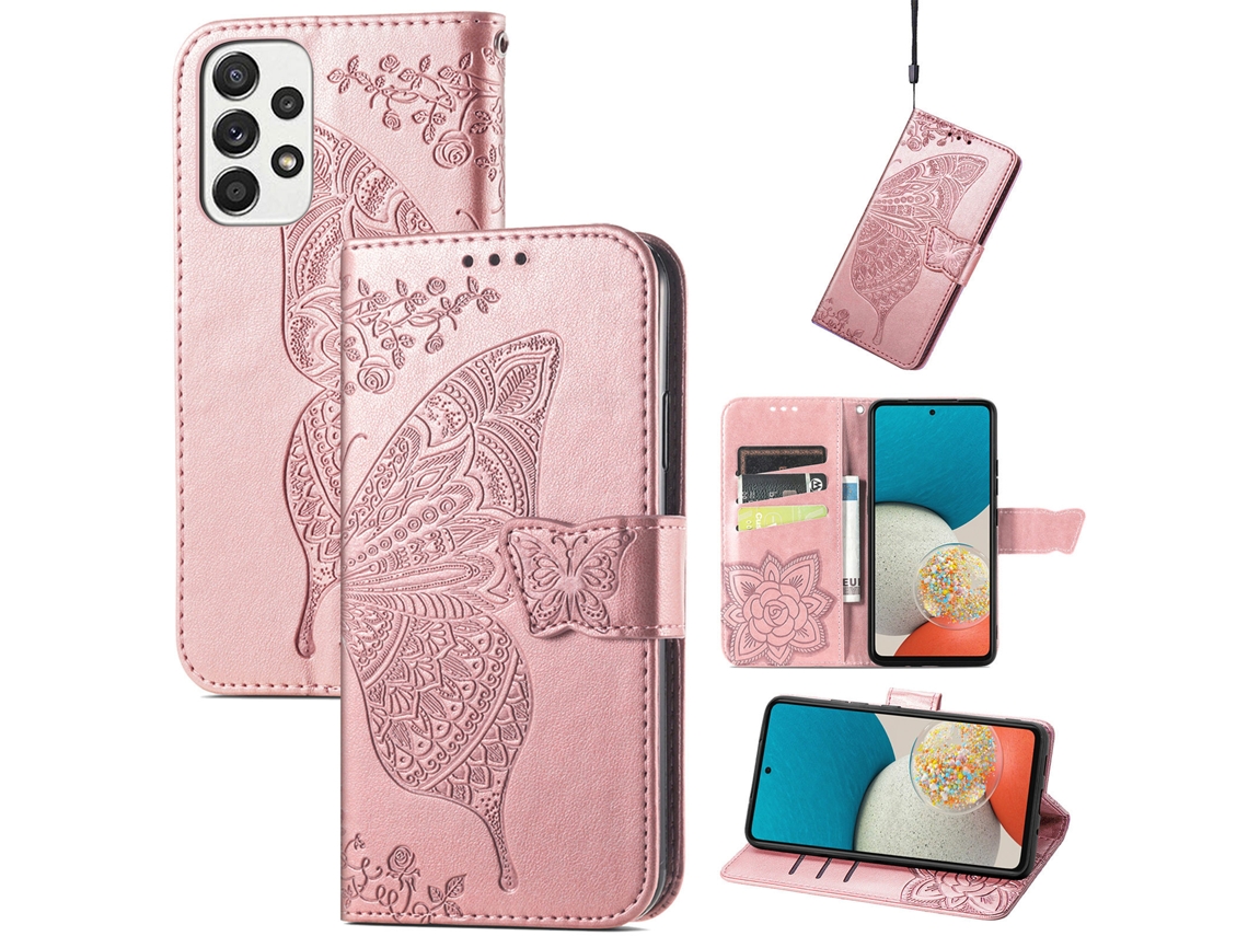 Capa De Couro Para Celular Flipouro Rosa - Samsung A23