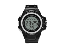 Relógio esportivo eletrônico masculino com pulseira de cristal (branco)