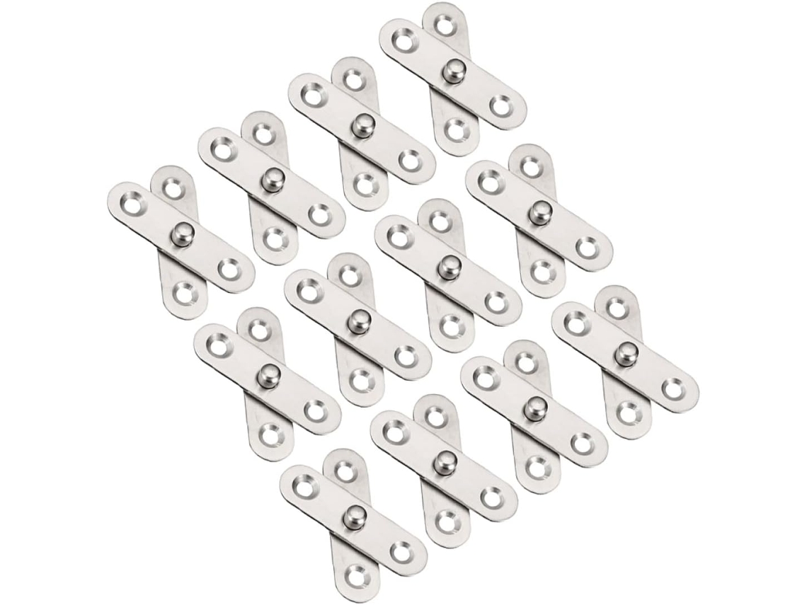 Conjunto De 16 Dobradiças Giratórias Aço Inoxidável Para Armários,