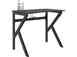 Gaming Desk, Gaming Desks Vidaxl Preto Madeira Processada (90 X 60 X 75 Cm)